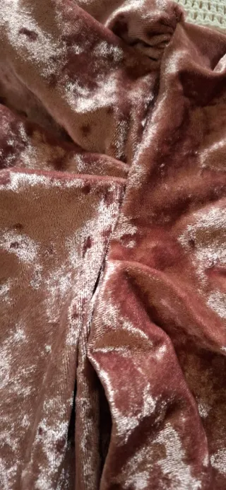 Vestito rosa antico in velluto