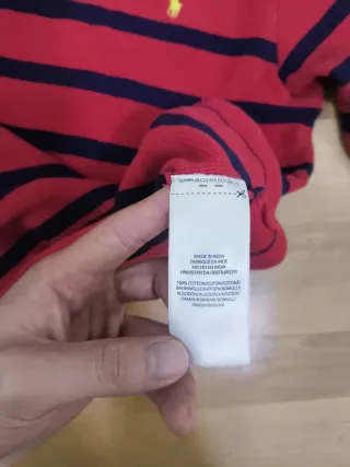 Polo Ralph Lauren Jersey Rayas Rojo y Azul