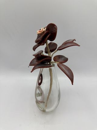 Vaso in vetro decorato