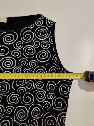 Top negro con purpurina plateada REGALO: pulsera