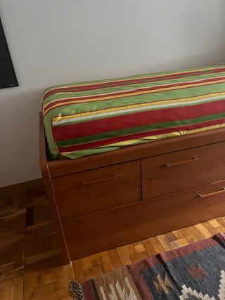 Cama nido con cajones de madera