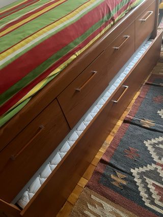 Cama nido con cajones de madera