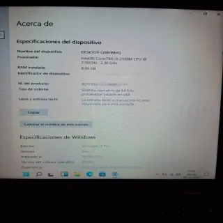 Portátil HP i3 8GB RAM office juegos arcade