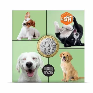 Francia 2025 moneda 5€ Animales Perro