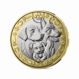 Francia 2025 moneda 5€ Animales Perro