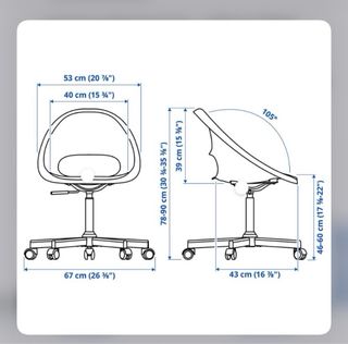 Silla giratoria azul Ikea