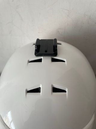 Casco de esquí infantil blanco y azul