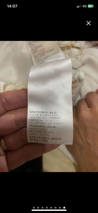 Vestido de Novia Blanco Manga Larga