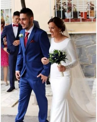 Vestido de Novia Blanco Manga Larga