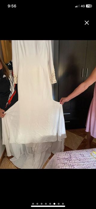 Vestido de Novia Blanco Manga Larga