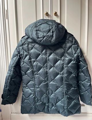 Plumífero azul metalizado