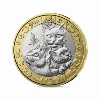 Francia 2025 moneda 5€ Animales Gato