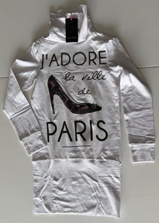 Miss Teen Maglietta Bianca Parigi Tg M