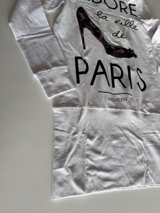 Miss Teen Maglietta Bianca Parigi Tg M