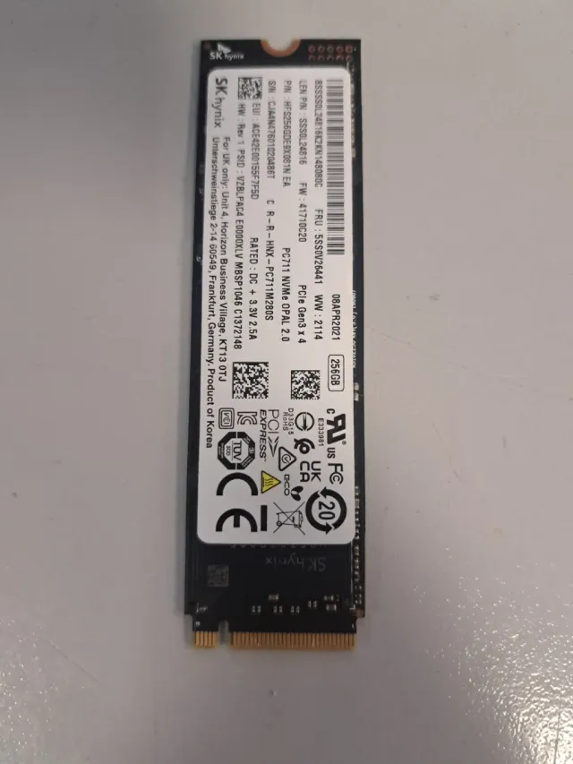 SSD M.2 SK hynix 256GB NVMe PCIe Gen3 x4