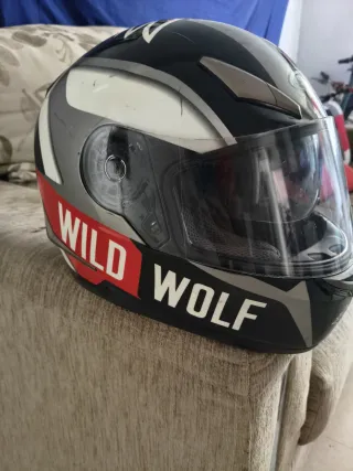 Casco Airoh Motocross Naranja y Blanco, shiro,hjc