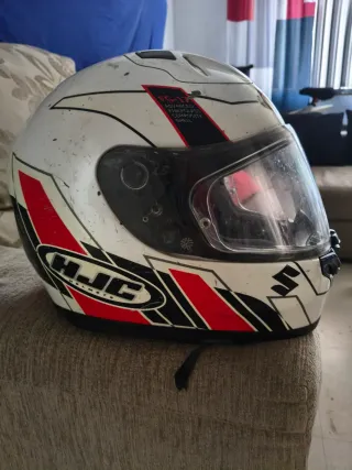 Casco Airoh Motocross Naranja y Blanco, shiro,hjc