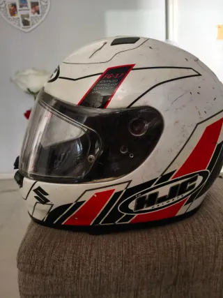 Casco Airoh Motocross Naranja y Blanco, shiro,hjc