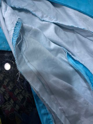 Traje Flamenca Azul Tie Dye perforado