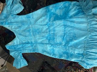 Traje Flamenca Azul Tie Dye perforado