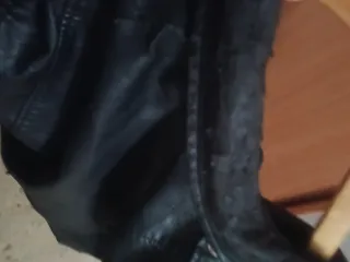 Chaqueta polipiel negra Talla 40