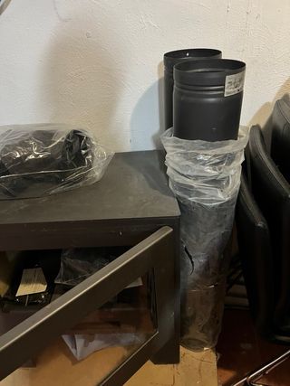 Estufa Boston Panadero Negra/Gris