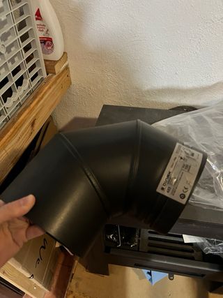 Estufa Boston Panadero Negra/Gris