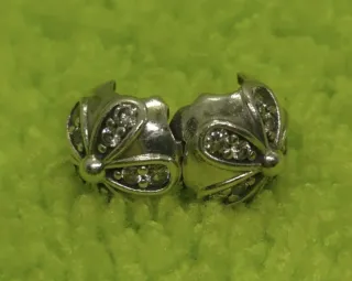 Charm Clip Flores Original Pulsera Plata.