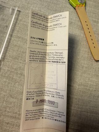 Swatch Quarzo Blu/Giallo/Arancio