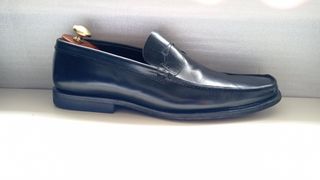 Mocassini Prada Pelle Blu Tg 40.5