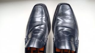 Mocassini Prada Pelle Blu Tg 40.5