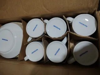 Set 6 tazzine Naj-Oleari cuori multicolor