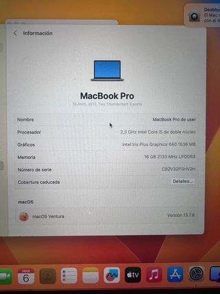 MacBook Pro 2017 Gris Espacial