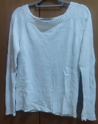 Jersey blanco manga larga