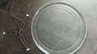 Plato giratorio microondas y soporte