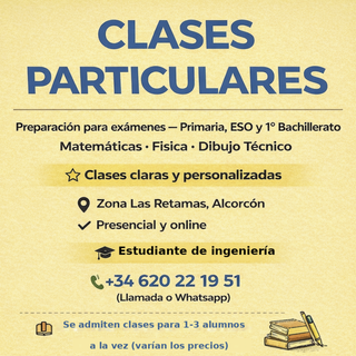 Clases particulares - Primaria, ESO y 1 Bach