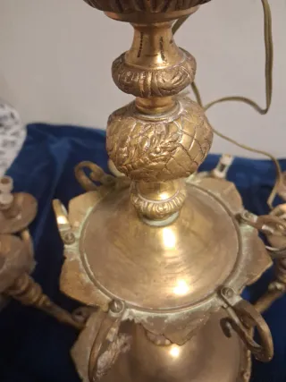 Lámpara de bronce estilo clásico Araña Francesa