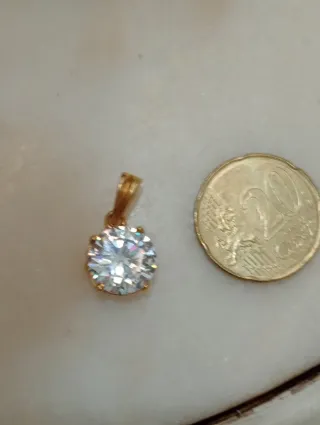 Colgante Chapado Oro con Circonita