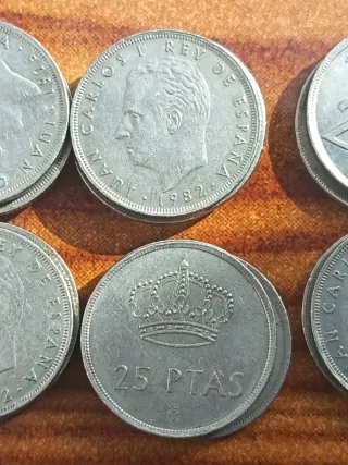17 Monedas 25 Pesetas Juan Carlos I