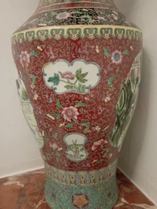 Jarrón Chino Cerámica Grande