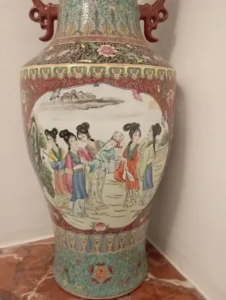 Jarrón Chino Cerámica Grande