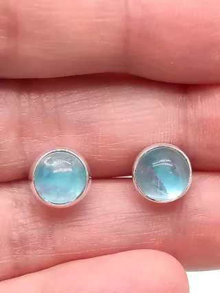 Pendientes Plata 925 y Aguamarina