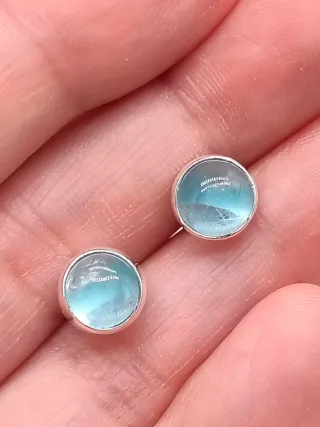 Pendientes Plata 925 y Aguamarina