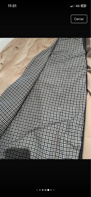 Gabardina larga beige Easy Wear mujer