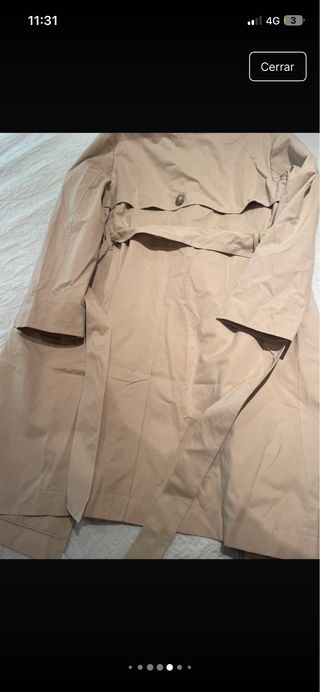 Gabardina larga beige Easy Wear mujer