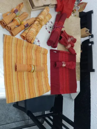 Salvamanteles individuales de tela y servilletas