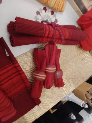 Salvamanteles individuales de tela y servilletas