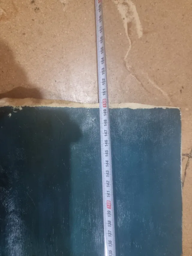 Pintura al óleo de caballos blancos 150x77