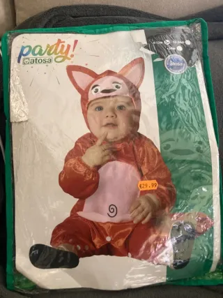 Disfraz zorro bebé Atosa