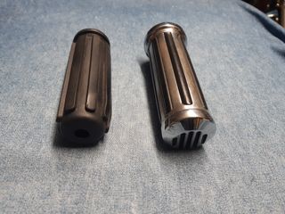 Puños Manillar Harley Cromado y Goma.